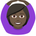 🙆🏿‍♀️ woman gesturing OK: dark skin tone display on JoyPixels